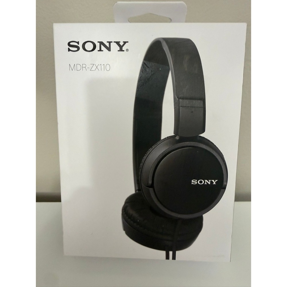 Sony MDR-ZX110 Wired Headphones Unisex OS Black Folding On-Ear NWT